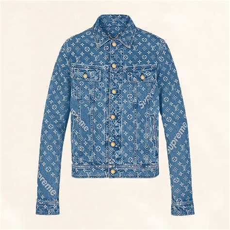 lv supreme denim jacket